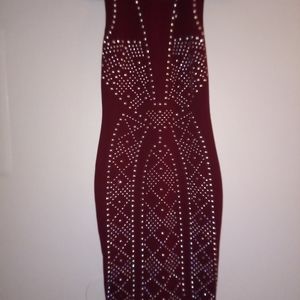 Windsor bodycon burgundy dress